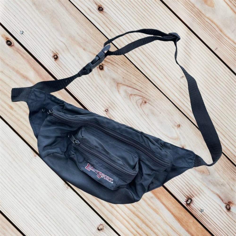 Free Shipping! Vintage East Sport Black Fanny Pack
